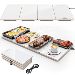 Food Warmers for Parties Buffet 4-in-1 Electric <strong>Warming</strong> <strong>Tray</strong> for Food with 10 Temp Settings &amp; Timer, 33"x15" Glass Surface - Product Image 4