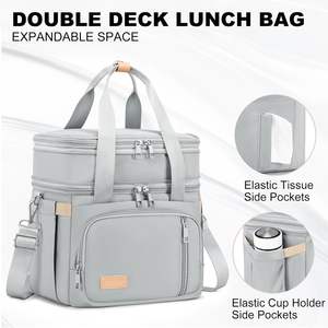 Muestra Gratis, Bolsa Térmica para Almuerzo, Aislada, Grande, de Alta Calidad, Nuevo Estilo, para Picnic, Hombres, Mujeres, Niños, Escuela - Product Image 6