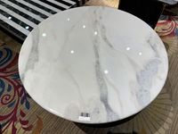 Table basse en pierre naturelle de luxe - Table basse ronde en marbre - Table basse légère de luxe haut de gamme pour salon, usage domestique, nouveau modèle