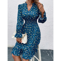 Robe Midi Chic et Élégante à Motifs Floraux pour Femme, Longueur Genou Naturelle, Tenue Décontractée Printemps-Été pour Rendez-vous – Personnalisation OEM/ODM