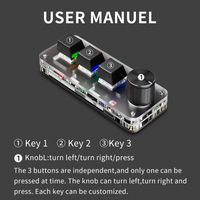 2.4G 3-Tasten Anpassen der BT-Tastatur Makro knopf Kopieren Paste Short cut Key E-Sport-Spiel Mini Mechanische Hot Plug Mini-Tastatur