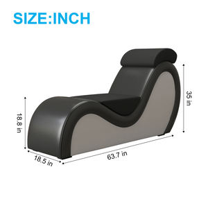 बेडरूम युगल विशेष आकार का सोफा योगा कुर्सी हेडरेस्ट और कमर तकिए के साथ लव पोजीशन सेक्स चेयर मल्टीफंक्शन लव सोफा - Product Image 6