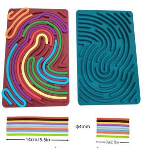 Rompecabezas para niños, tablero de actividad sensorial de silicona, juguete de descompresión de entrenamiento de pensamiento - Product Image 5