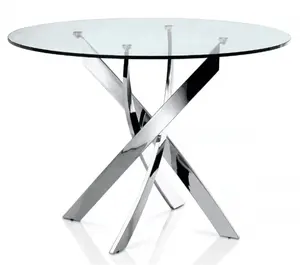 Hot sale dining round dinning table With Cross legs for living room kitchen dining room