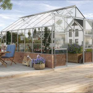 Serre de jardin haute résistance en métal noir résistant au vent avec verre trempé, écologique pour l'arrière-cour - Product Image 5