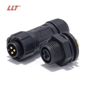 Llt Fabriek M12 Soldeer Cup Waterdichte Socket 2 3 4 Pin Voor Vrouwelijke Panel Mount Connector