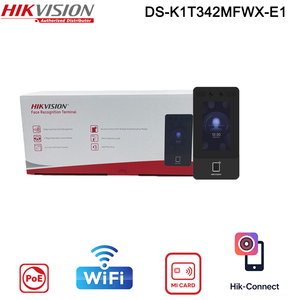 Terminal de Control de Acceso con Reconocimiento Facial Hikvision DS-K1T342MFWX-E1, Pantalla Táctil de 4.3 Pulgadas, Huella Dactilar, Tarjeta M1, Máscara, PoE, WiFi - Product Image 1