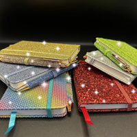 Carnet de notes personnalisé avec logo, couverture en PVC créative, sangle scintillante, carnet de notes exquis pour étudiants