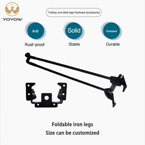 מתכוונן מתכתי מתכתי מודרני מתכתי רגליים, ברזל תומך עבור שולחן כתיבה קטן בבית חולים - Product Image 6