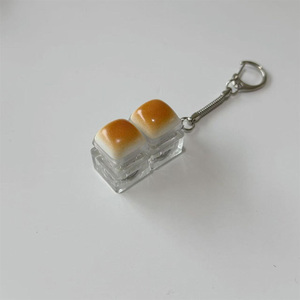 可爱焦糖面包定制设计键帽减压指尖陀螺发光键盘钥匙扣 - Product Image 4