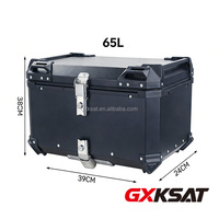 Coffre de moto GXKSAT, durable, léger, universel, en alliage d'aluminium, pour coffre arrière de moto, 36L, 45L, 56L, 65L