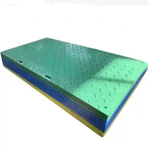 HDPE Road Mat Interlocking Heavy Duty Excavator Floor Mat Plastic Extruded HDPE 4x8 Ft Ground Protection Mats