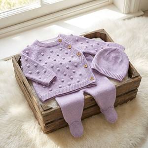 Combinaison pour bébé nouveau-né, combinaison en coton doux personnalisée, ensemble de <span class=keywords><strong>3</strong></span> vêtements, pull, pantalon, chapeau, tenues pour bébés garçons et filles, unisexe - Product Image 1