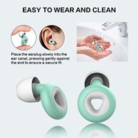 Penutup Telinga untuk Tidur Peredam Kebisingan - Super Lembut, Pelindung Pendengaran Silikon yang Dapat Digunakan Kembali - Earbud Peredam Kebisingan untuk Tidur