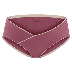 <span class=keywords><strong>Culotte</strong></span> de maternité taille basse en coton grande taille sans couture pour femmes enceintes slips de grossesse pour femmes - Product Image 5