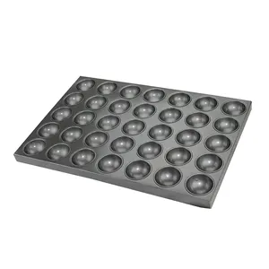 Alusteel Food Grade Metal Non-Stick Oven Tray Cupcake & Chocolate Mold Hemisphere & Ball Baking Pan for Industrial Use