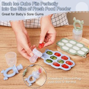 Silicone Eco-Friendly Ice Cream Maker <strong>Tray</strong> with Breast <strong>Milk</strong> Pop Feature for Homemade Baby Food - Product Image 3