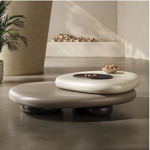 Table basse moderne de designer rotative et durable, miroir, style rétro luxueux, populaire pour salon, créative, irrégulière, en <span class=keywords><strong>bois</strong></span> - Product Image 2