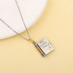 Collar con Libro de Mi Pequeña Estrella, Joyería de Mi Increíble Hija, Collares con Libro que se Abren, Regalos para Hijas de Mamá y Papá - Product Image 6
