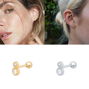 ROXI S925 Pendientes de Plata de Ley con Forma de 8 y Diamantes, Chapados en Oro de 18k - Product Image 6