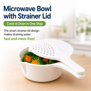 Hardware Tools Multifunctional Microwave Strainer Bowl With Microwave <b>Colander</b> Container Steam and Drain Bowl for Pasta Cooking - Product Image 5