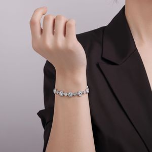 Hexagon Colorful <b>Crystal</b> <b>Bracelet</b> Zinc Alloy Bezel Setting Party Jewelry - Product Image 4