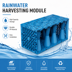 Module de stockage d'eau de pluie en plastique PP, système de collecte d'eau de pluie, systèmes de récupération d'eau de pluie - Product Image 2