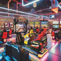 Simulateur de course à pièces Motion Air Battle Machine de jeu vidéo Logo/motif imprimé numérique Jeu PC Simulateur de conduite