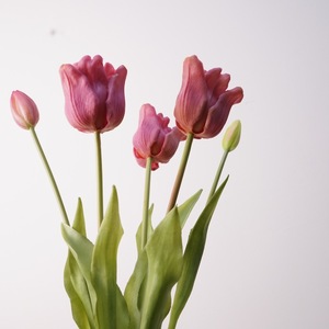 High Quality High Simulation Feel <b>Soft</b> Parrot Tulip Artificial Wedding Holiday Photography Decoration for Home Living Room - Product Image 1