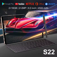 Usine Fournisseur 8 \ "Android Tablet Computer S22 Business Gaming Read-Only Memory 2GB 16GB Wireless Business Laptops Metal