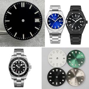 Esfera NH35 de 28,5 mm, verde luminosa, para caja de movimiento automático SKX007 con logotipo S, accesorios para reloj - Product Image 6