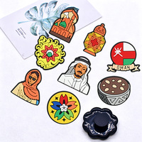 Décorations de chaussures en PVC souple sur le thème du désert arabe : mosquée, chameau, épée, palmier – Accessoires souvenirs touristiques, breloques pour chaussures culture Oman