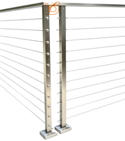 Quadratischer 2-Zoll-Edelstahlpfosten SS316 in Schwarz mit verstellbarer Oberhalterung, quadratischer Metallpfosten für Innentreppen und Außenterrassen-Geländer