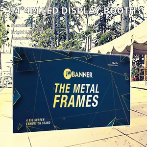 Tùy chỉnh hình chữ nhật khung nhôm backlit Led bảng điều chỉnh triển lãm thương mại quảng cáo ánh sáng Hộp biểu ngữ Chiếu sáng Tường Backdrop đứng - Product Image 2