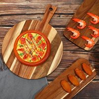 Groothandelsprijs 3 Stuks Acacia Hout Snijplank Met Handvat Houten Hakkende Charcuterie Board