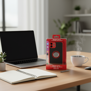 Custodia per telefono DAM Matte TPU con supporto ad anello per iPhone 15 Pro, protezione antiurto - Product Image 3