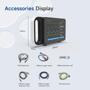 Hewan Peliharaan Hewan Kecil Hewan Besar Ternak Alat Tanda Vital Monitor Pasien Multiparameter Sistem Pemantauan Veteriner - Product Image 4