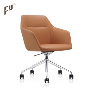 Prezzo di Fabbrica Miglior Prodotto Sedia da Ufficio per Riunioni in Pelle a Schienale Basso con Ruote - Product Image 4