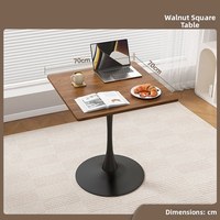Tables basses carrées modernes en stock, plateau en MDF, pieds en acier carbone, nettoyage facile, écologiques, durables pour les salons d'appartements