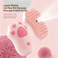 Brosse de toilettage électrique ABS pour animaux de compagnie, peigne à vapeur à une touche, pour chats et chiens, anti-poils volants, massage à la vapeur, fournitures de nettoyage