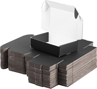 Boîtes en carton ondulé personnalisables rose/blanc/noir, emballage cadeau haut de gamme étanche pour petites entreprises, gaufrage et éponge