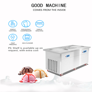 Machine à glace roulée commerciale PF2R-6C avec plaque froide pour frites de crème glacée - Product Image 4