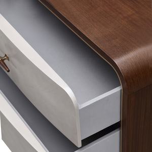 ลิ้นชักลิ้นชักลิ้นชักวอลนัทแบบทันสมัยออกแบบได้ตามต้องการเสื้อผ้าสีเทามีเนื้อผ้าหรูหรามีช่องซ่อนและแผ่นรองกำมะหยี่ - Product Image 6