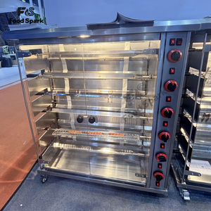 Machine à rôtir les poulets et les ailes de poulet rotative automatique en acier inoxydable à gaz, prix d'usine, pour restaurant - Product Image 6
