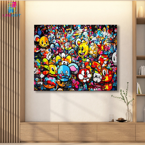 UNIART Alessio cacciatora Poster di arte della tela e arte della parete stampa di immagini moderne camera da letto decorazioni Poster Banksy Graffiti Art - Product Image 1