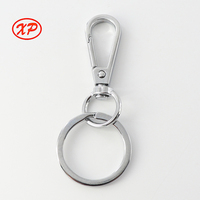 Vente en gros XIANGPENG Mousqueton pivotant robuste en alliage de zinc, anneau porte-clés fendu, fermoir mousqueton métallique, accessoires de quincaillerie pour sacs DIY 75mm
