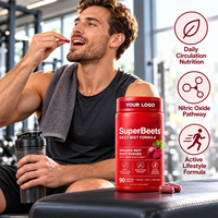 Capsules de Betterave Marque Blanche OEM, Poudre de Betterave, Extrait de Pépins de Raisin, Complément Herbal, Nutrition Quotidienne, Capsule Végétale, Usine