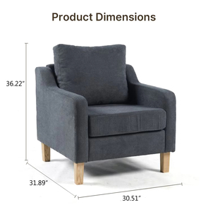 Offre Spéciale chaise d'appoint à cadre en bois massif de style moderne avec oreiller <span class=keywords><strong>lombaire</strong></span> épais doux <span class=keywords><strong>coussin</strong></span> de <span class=keywords><strong>fauteuil</strong></span> de canapé démontable de grande taille - Product Image 2