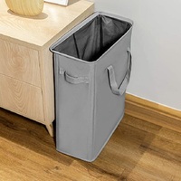 Panier à linge carré pliable 3D en tissu non tissé écologique moderne avec poignée, capacité de 3 à 6 L pour le rangement du linge dans la salle de bain