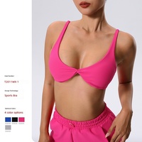 Soutien-gorge de sport léger effet seconde peau pour femme, antichoc, avec bretelles, rembourré, respirant, pour yoga et fitness